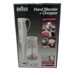 Braun Hand Blender + Chopper Gourmet Edition MR 380 New open Box 120-watt motor